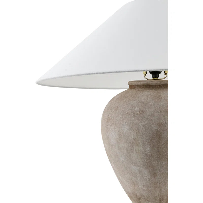 Classic Modern Ceramic Table Lamp With Linen Shade